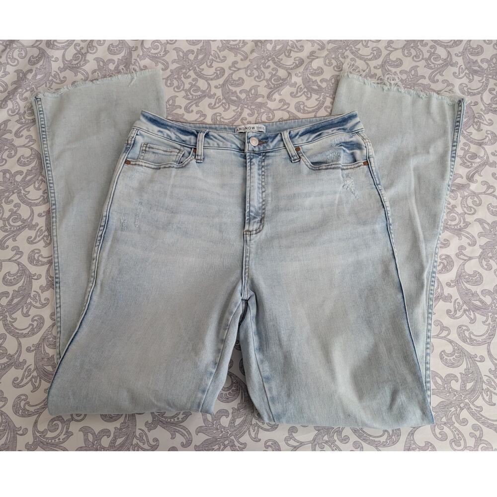 and now this light wash high rise jeans